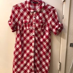 Cotton button up shirt.